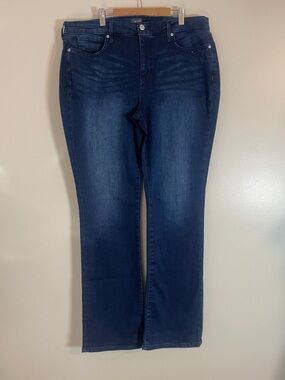 NYDJ Jeans Womens 14 Blue Barbara Bootcut Chic Classic Normcore Minimalist Denim